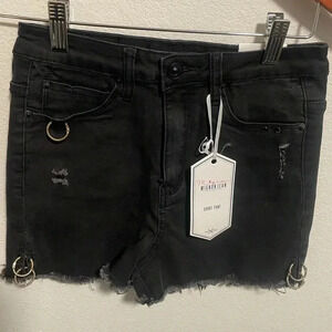 Mignon Jeans black denim shorts size Small